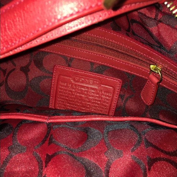 New Red Coach purse with gold hardware - Picture 3 of 8